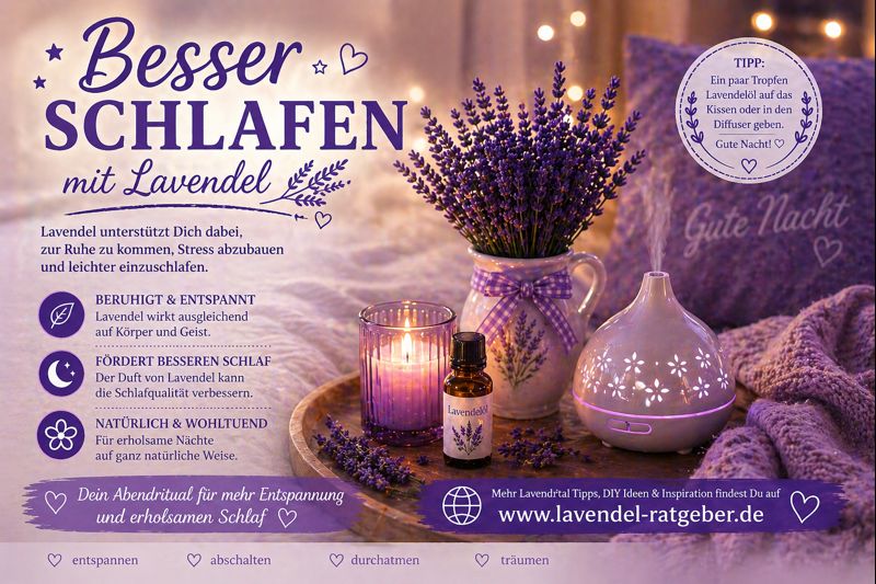 Lavendel Abendroutine für besseren Schlaf