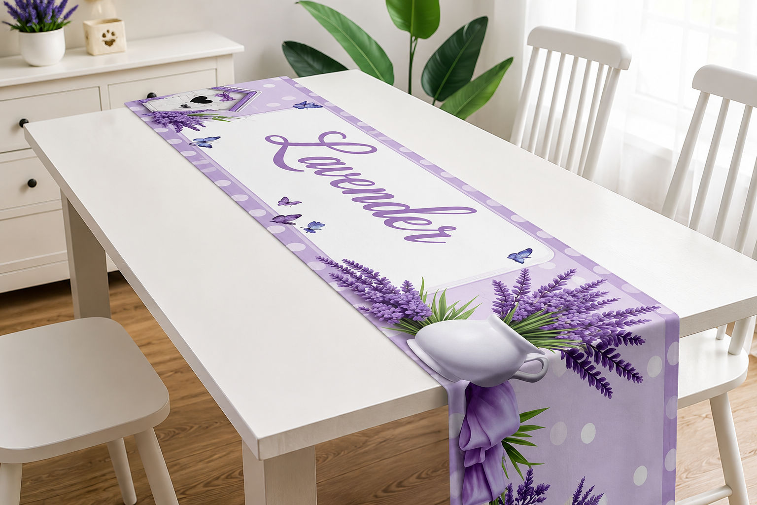 Tischläufer mit Lavendel-Motiv