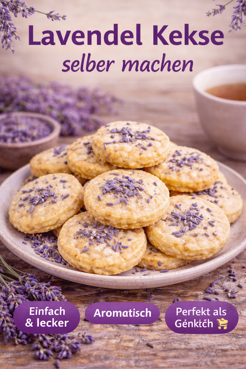 Lavendel Kekse backen