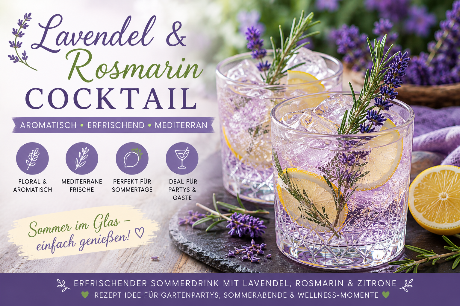 Lavendel-Rosmarin-Cocktail