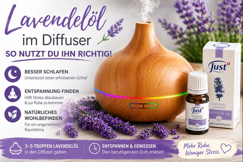 wie benutze ich einen Diffuser mit Lavendelöl